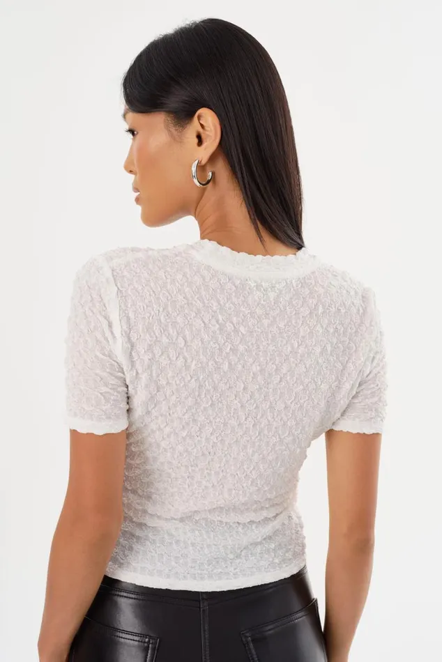 Women ESTIR Crew Neck TShirt White LAMARQUE Tops Women ESTIR Crew Neck TShirt White LAMARQUE Tops