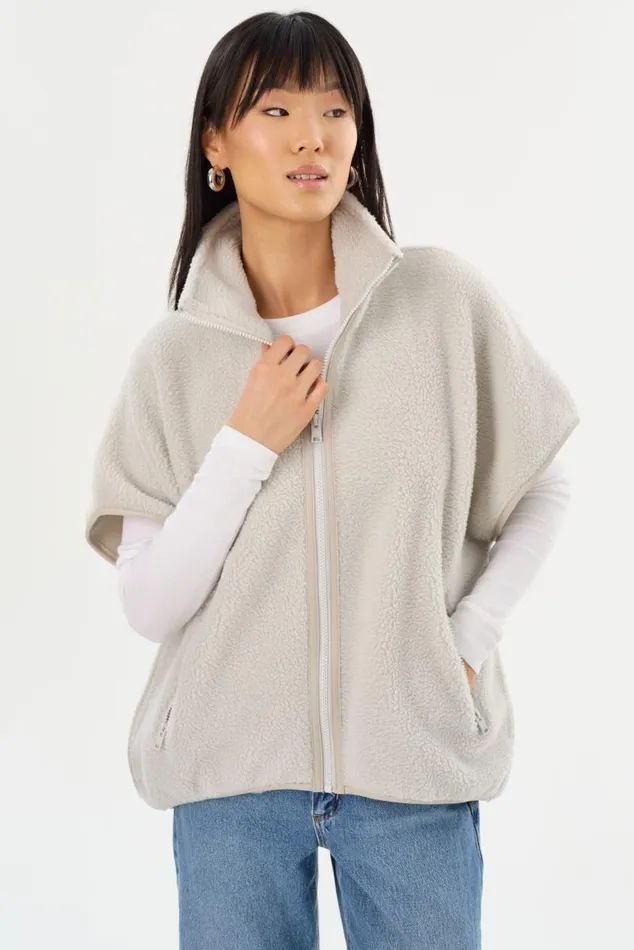 Women EUDORA Polar Fleece Vest Light Grey LAMARQUE Tops Women EUDORA Polar Fleece Vest Light Grey LAMARQUE Tops