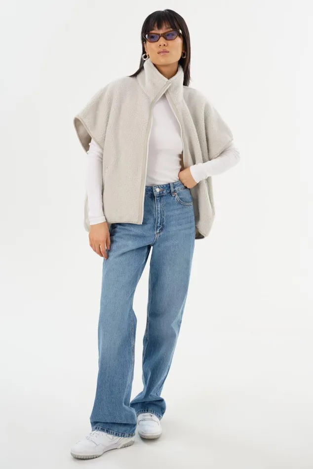 Women EUDORA Polar Fleece Vest Light Grey LAMARQUE Tops Women EUDORA Polar Fleece Vest Light Grey LAMARQUE Tops