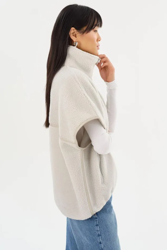 Women EUDORA Polar Fleece Vest Light Grey LAMARQUE Tops Women EUDORA Polar Fleece Vest Light Grey LAMARQUE Tops