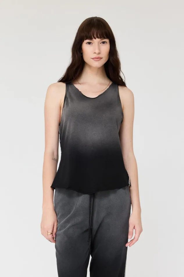 Women Faded Black Beverly Tank Raquel Allegra Tops