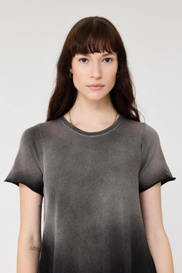Women Faded Black Short Sleeve Drama Maxi Raquel Allegra Dresses