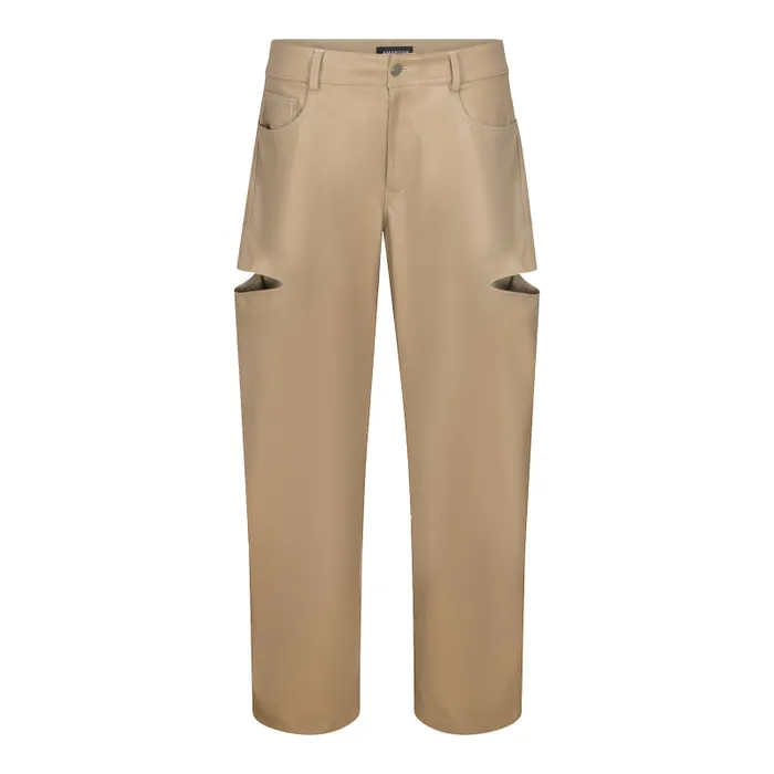 Women FALEEN Faux Leather Loose Pants Wheat LAMARQUE Pants and Shorts Women FALEEN Faux Leather Loose Pants Wheat LAMARQUE Pants and Shorts