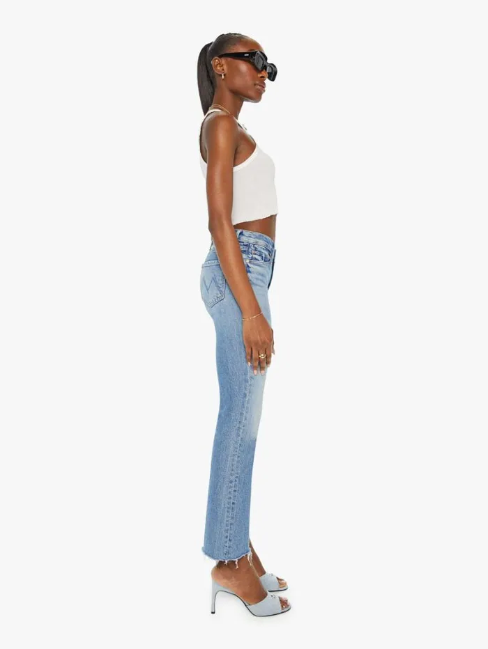 Women Flare Mother Denim The Outsider Flood Fray Wash Are We There Yet