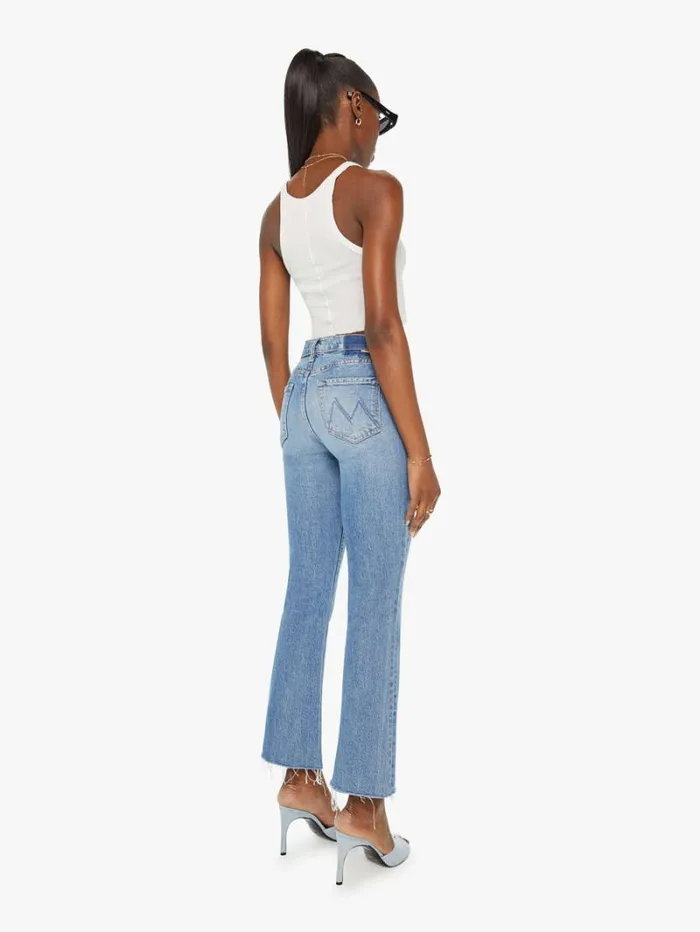 Women Flare Mother Denim The Outsider Flood Fray Wash Are We There Yet