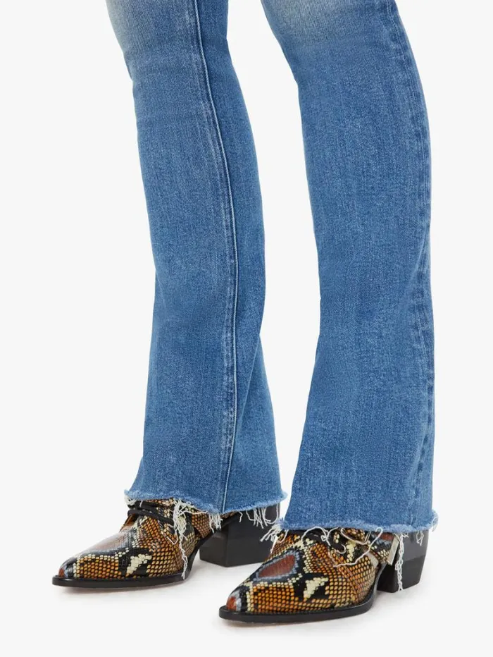 Women Flare Mother Denim The Runaway Fray Wash Monkey In The Middle Women Flare Mother Denim The Runaway Fray Wash Monkey In The Middle