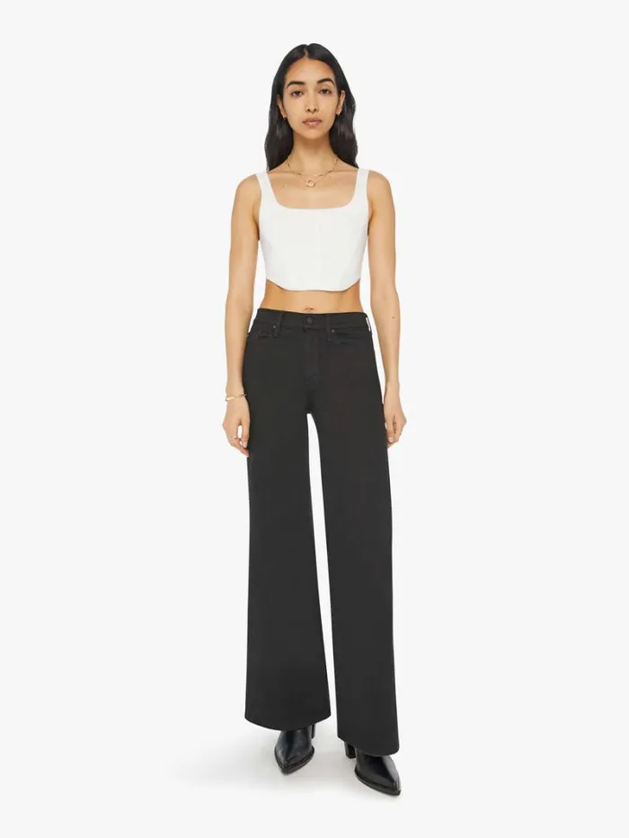 Women Flare Mother Denim The Twister Sneak Wash Pitch