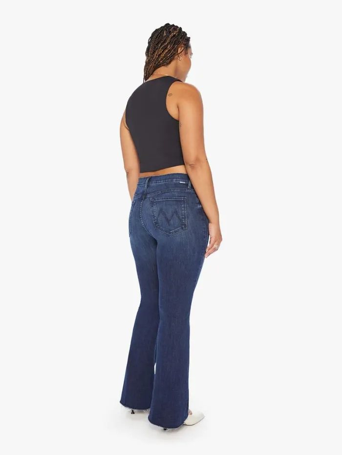 Women Flare Mother Denim The Weekender Fray Wash Mint Condition