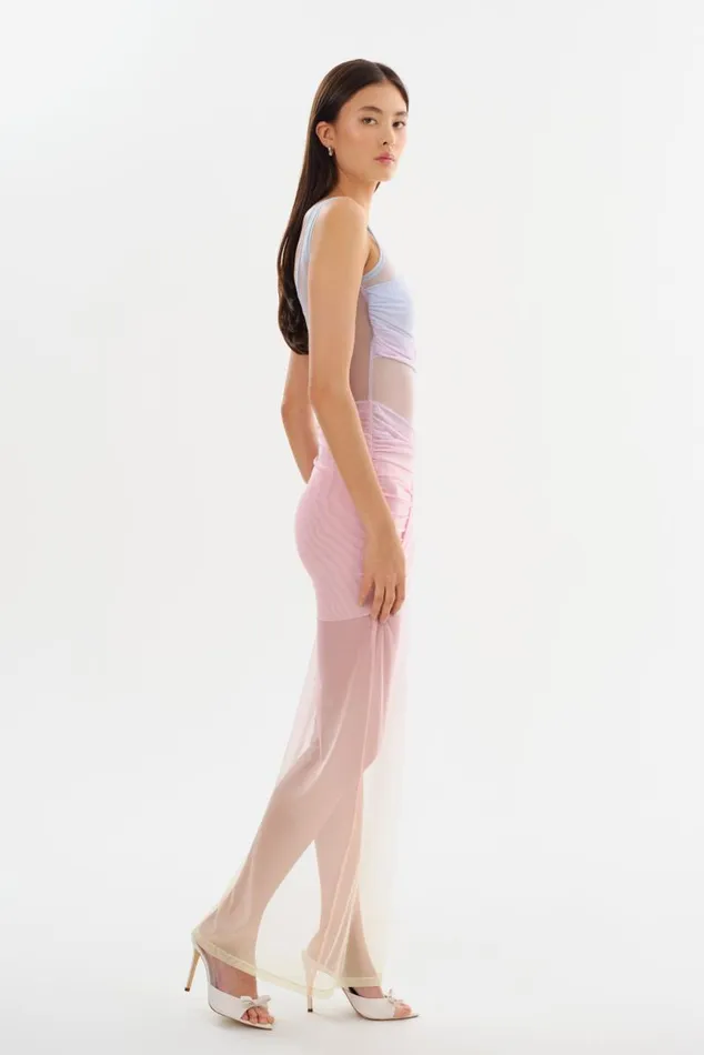 Women FLORINDA Mesh Maxi Dress Sunset Gradient LAMARQUE Dresses Women FLORINDA Mesh Maxi Dress Sunset Gradient LAMARQUE Dresses