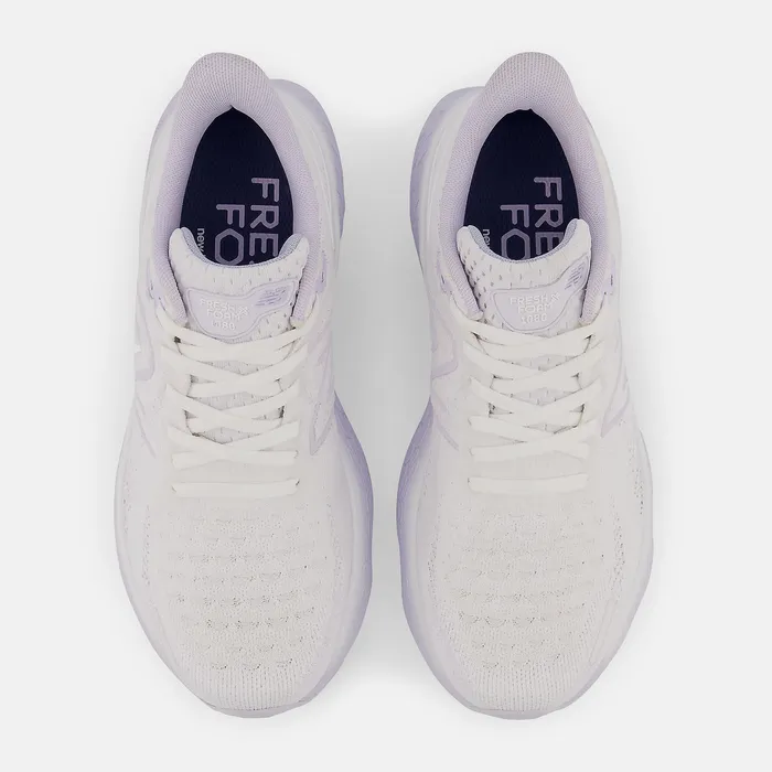 Women Fresh Foam X 1080v12 White with Libra and Violet Haze Running New Balance