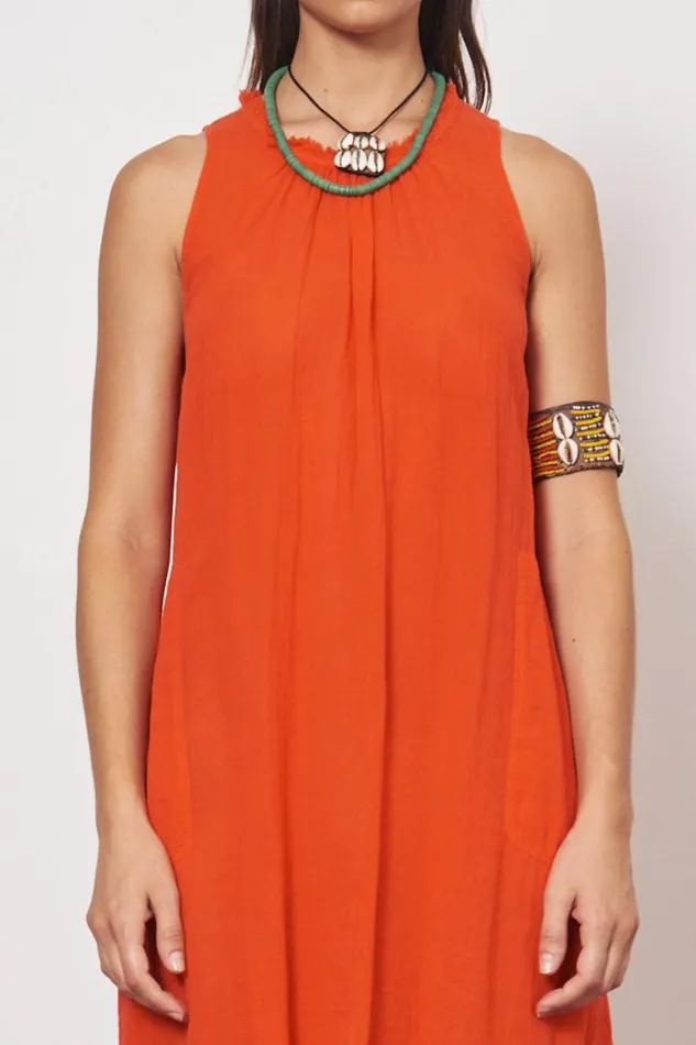 Women Gauze Tomato Zambia Tank Dress Raquel Allegra Dresses