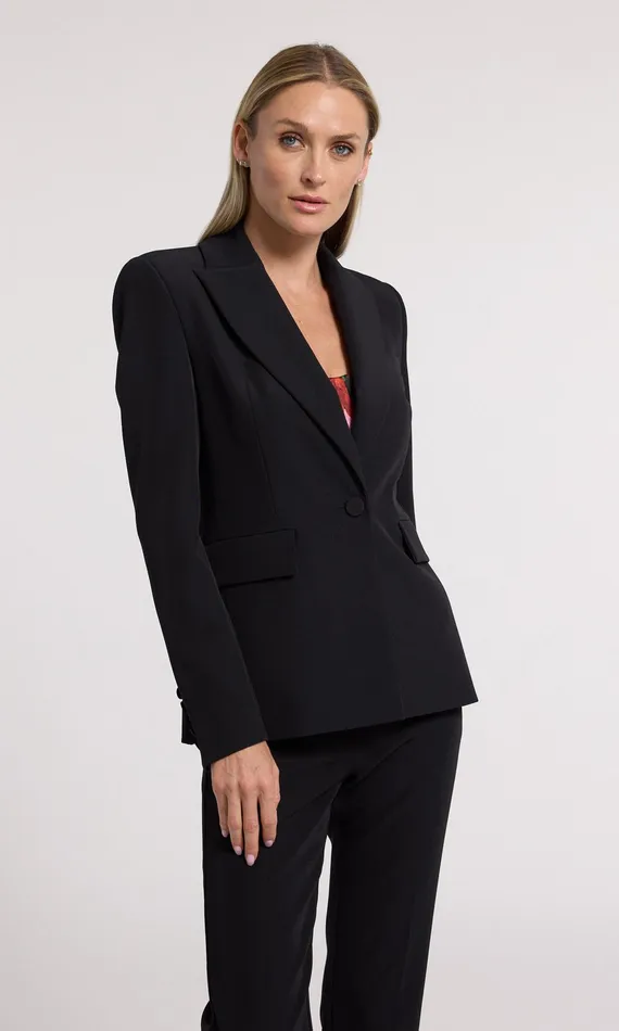 Women Generation Love Clothing Blazers and Jackets Aimee Crepe Blazer Black