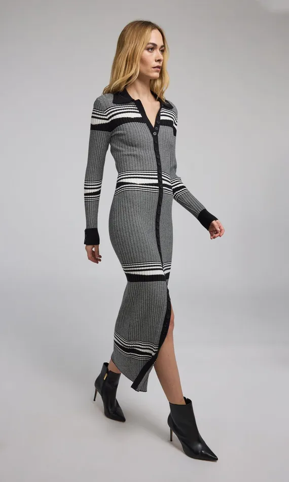 Women Generation Love Clothing Dresses Brixton Rib Dress Whiteblack