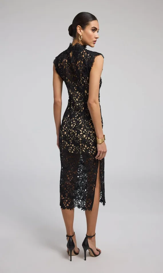 Women Generation Love Clothing Dresses Bronte Guipure Dress Black Beige