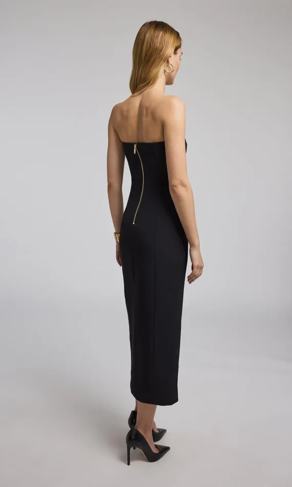 Women Generation Love Clothing Dresses Misha Crepe Midi Dress Black