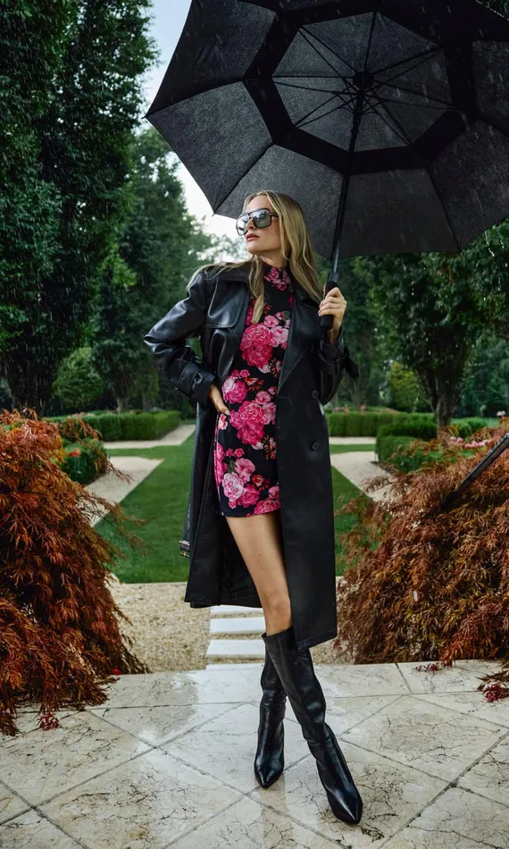 Women Generation Love Clothing Outerwear Danielle Vegan Leather Trench Coat Black