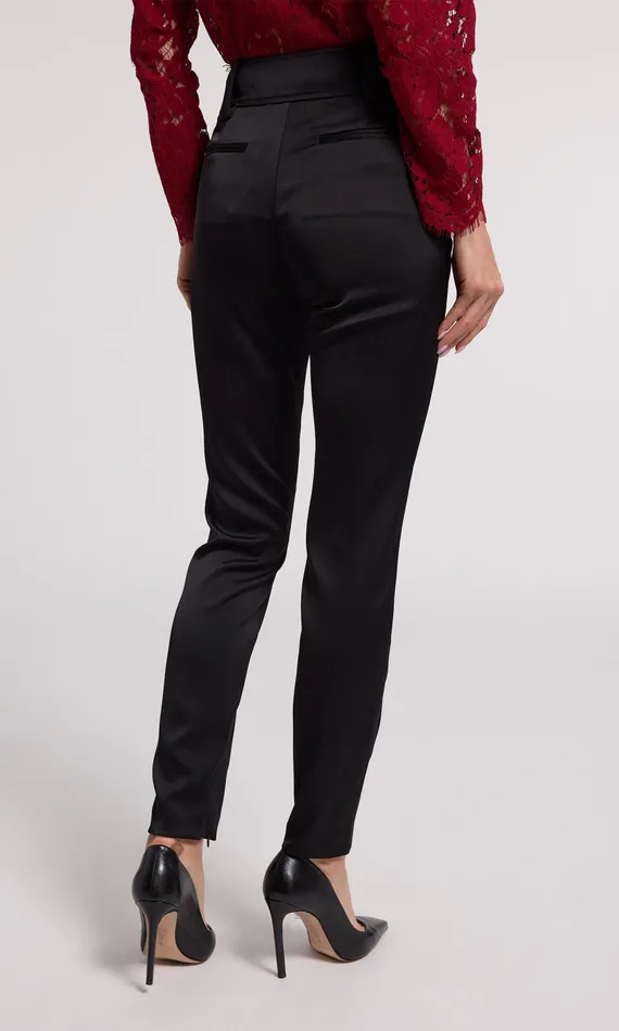 Women Generation Love Clothing Pants Alexandra Satin Pants Black