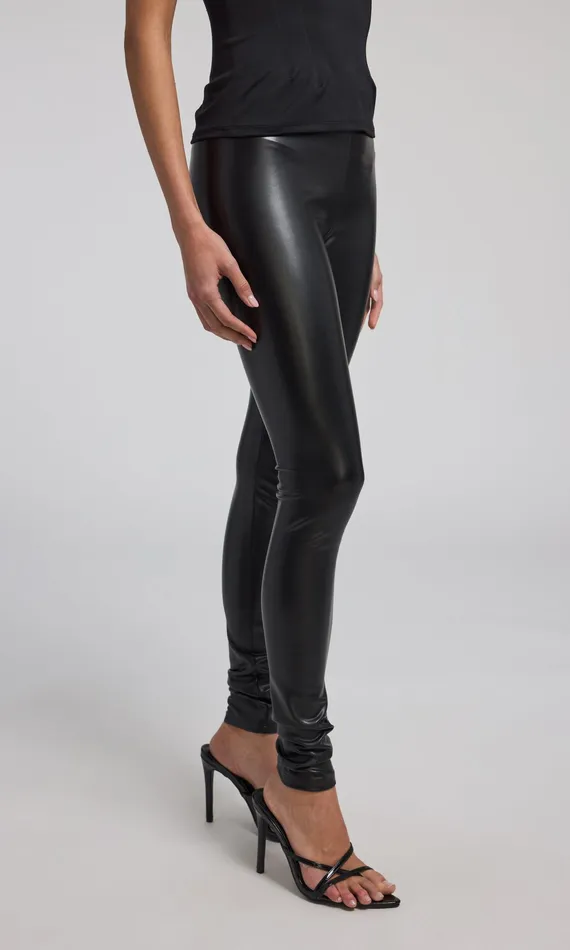 Women Generation Love Clothing Pants Jeffi Vegan Leather Legging Black
