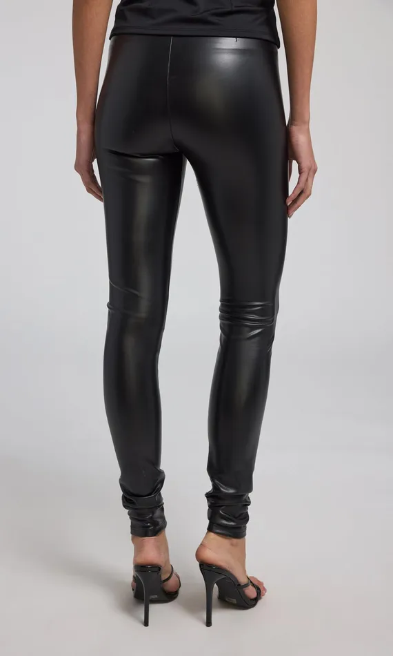 Women Generation Love Clothing Pants Jeffi Vegan Leather Legging Black