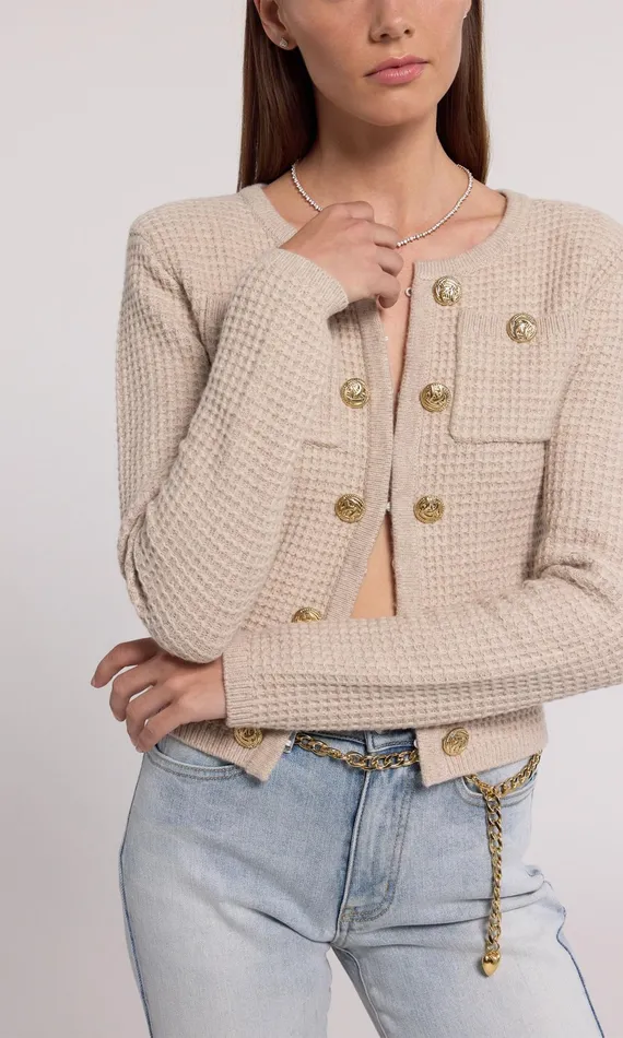 Women Generation Love Clothing Sweaters and Sweatshirts Cypress Knit Cardigan Heather Oatmeal