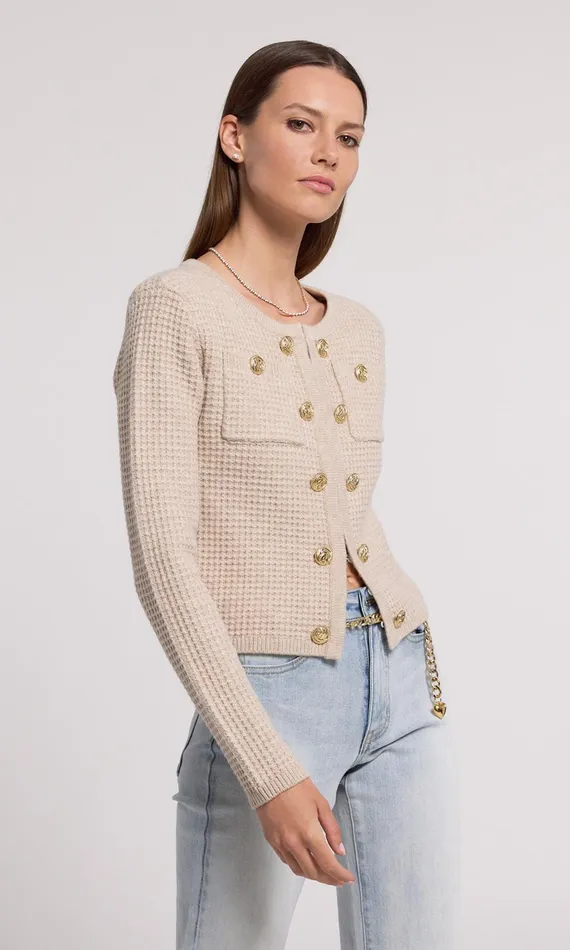 Women Generation Love Clothing Sweaters and Sweatshirts Cypress Knit Cardigan Heather Oatmeal