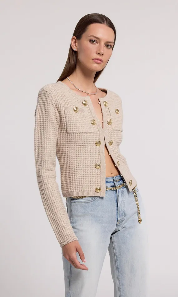 Women Generation Love Clothing Sweaters and Sweatshirts Cypress Knit Cardigan Heather Oatmeal