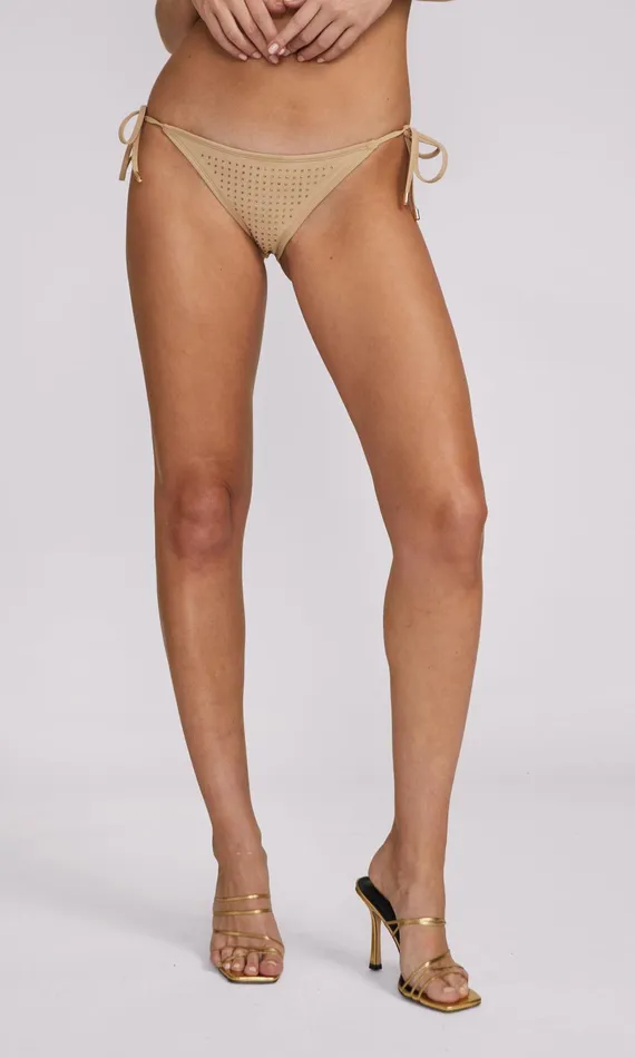 Women Generation Love Clothing Swimwear Gianna Crystal Bikini Bottom Tan