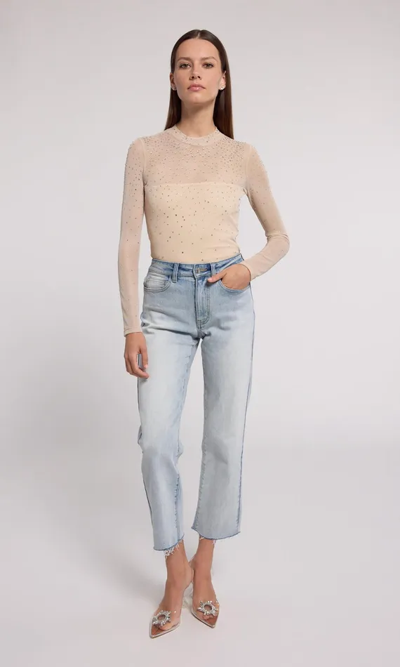 Women Generation Love Clothing Tops Brody Crystal Bodysuit Bareclear