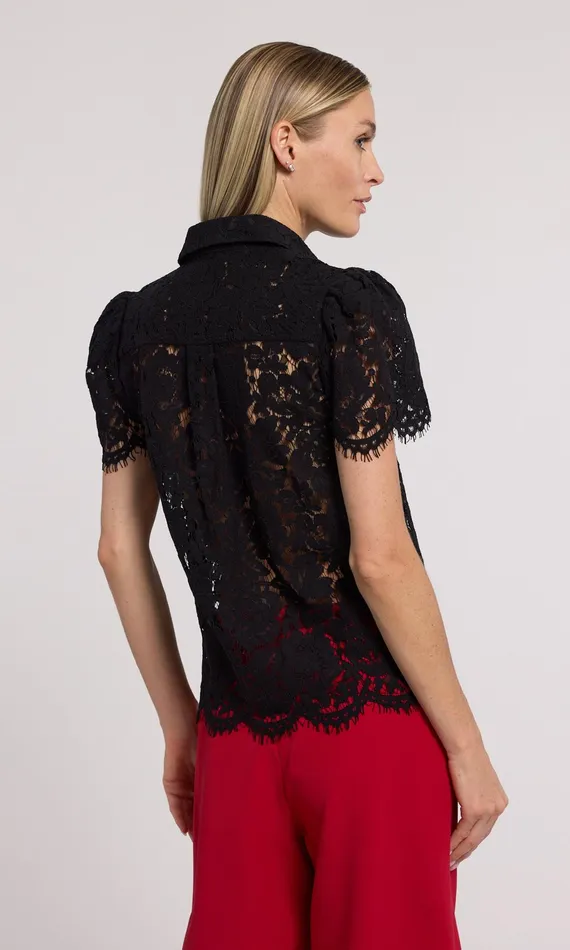 Women Generation Love Clothing Tops Murphy Lace Shirt Black