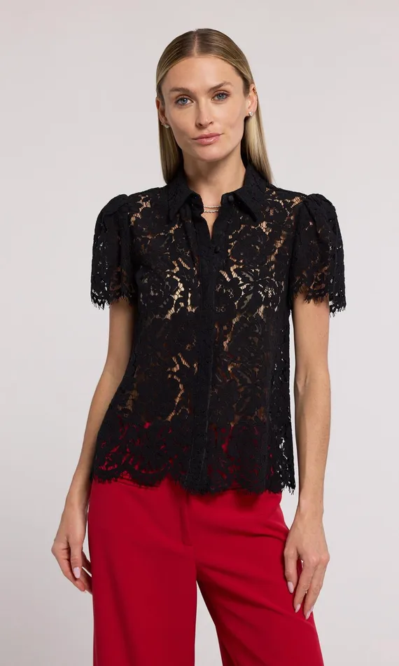 Women Generation Love Clothing Tops Murphy Lace Shirt Black