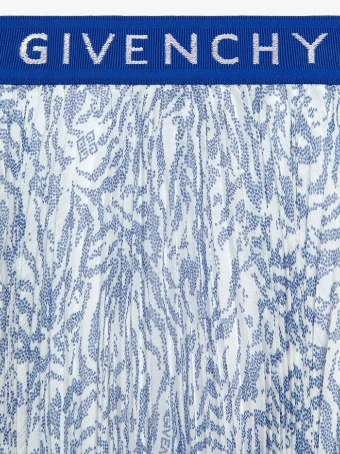 Women Girl 4 To 12 Years Givenchy Asymmetrical Skirt In Zebra Veil Whiteblue Women Girl 4 To 12 Years Givenchy Asymmetrical Skirt In Zebra Veil Whiteblue