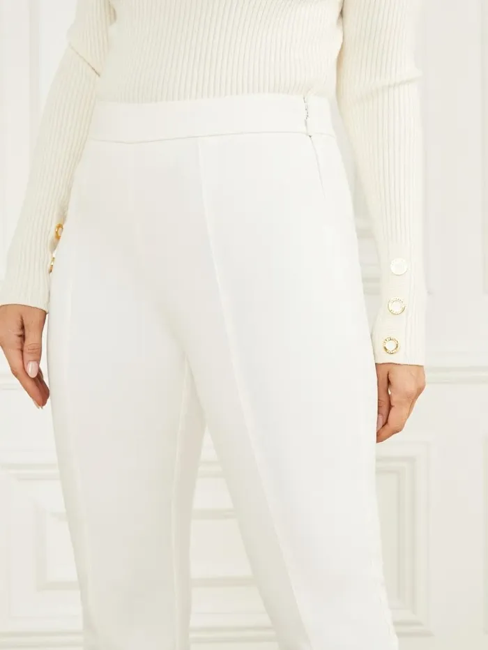 Women GUESS Chloe Flared Pant Sandy Shore Bottoms Women GUESS Chloe Flared Pant Sandy Shore Bottoms