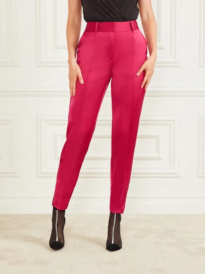 Women GUESS Corsage Solid Skinny Pant Viva Pink Bottoms Women GUESS Corsage Solid Skinny Pant Viva Pink Bottoms