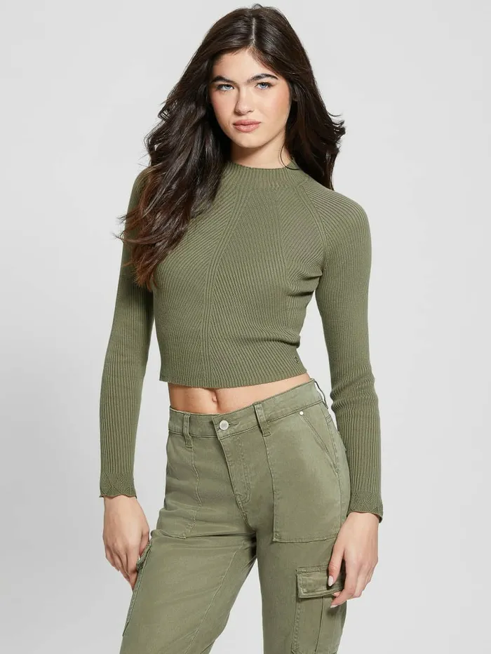 Women GUESS Eco Marie OpenBack Sweater Top Isle Wash 328243 Sweaters and Knits Women GUESS Eco Marie OpenBack Sweater Top Isle Wash 328243 Sweaters and Knits