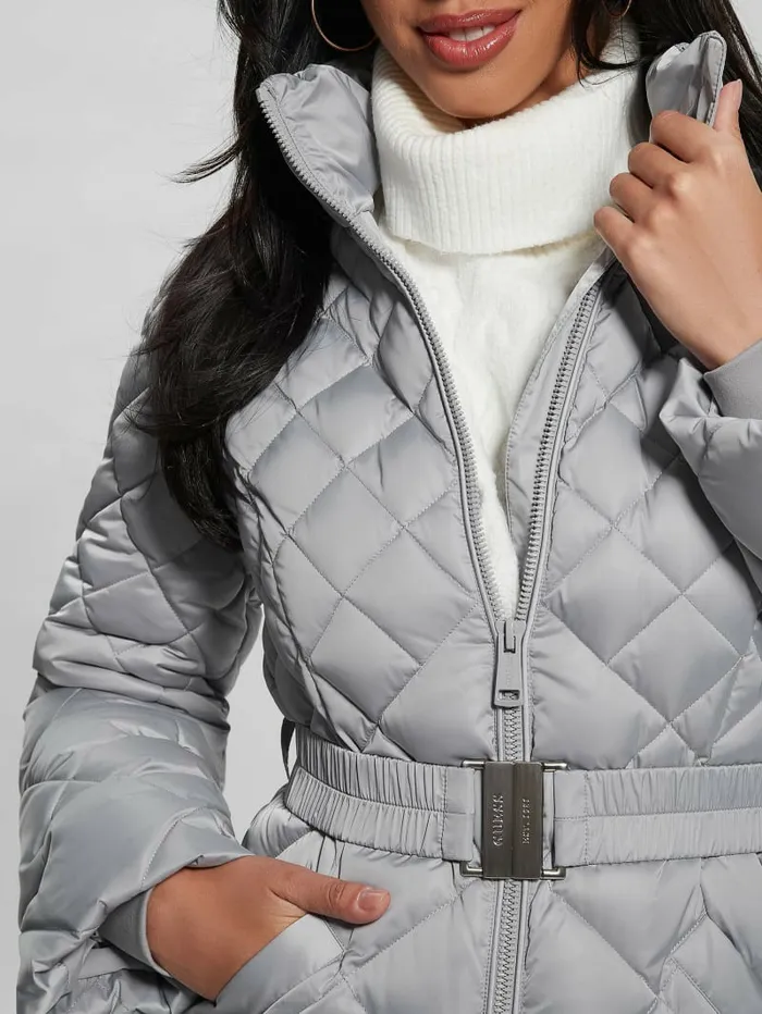 Women GUESS Eco Olga Quilted Down Jacket Starry Ice Multi Jackets and Coats Women GUESS Eco Olga Quilted Down Jacket Starry Ice Multi Jackets and Coats