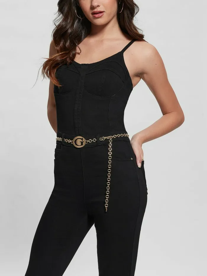 Women GUESS GBelt Denim Jumpsuit Tint Yel Dresses and Jumpsuits Women GUESS GBelt Denim Jumpsuit Tint Yel Dresses and Jumpsuits