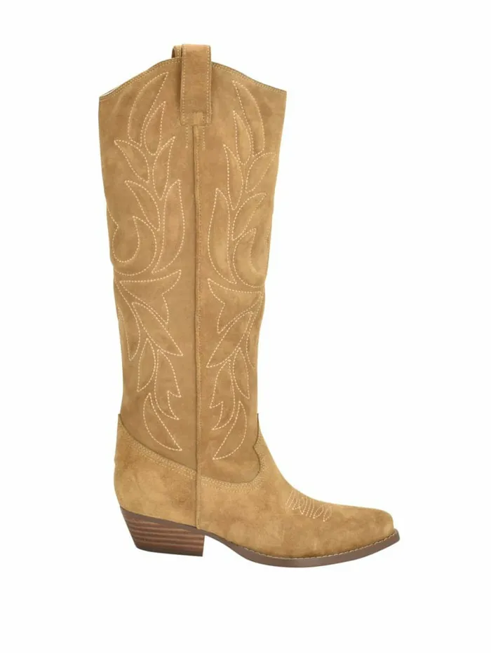 Women GUESS Ginnifer Knee High Cowboy Boots Medium Brown Boots and Booties Women GUESS Ginnifer Knee High Cowboy Boots Medium Brown Boots and Booties
