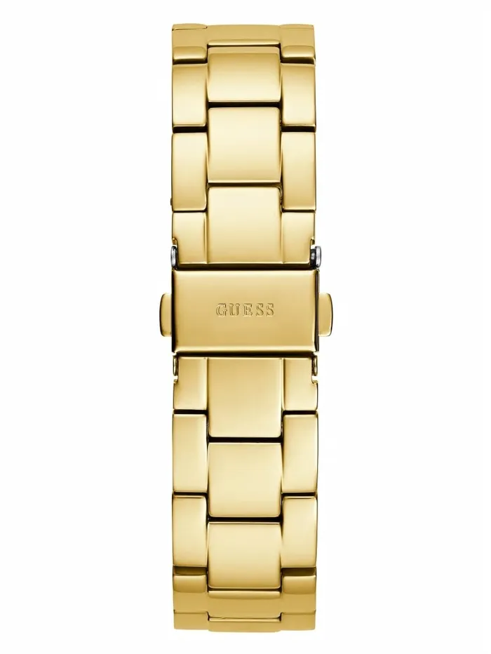 Women GUESS GoldTone and Burgundy Multifunction Watch Gold Watches Women GUESS GoldTone and Burgundy Multifunction Watch Gold Watches