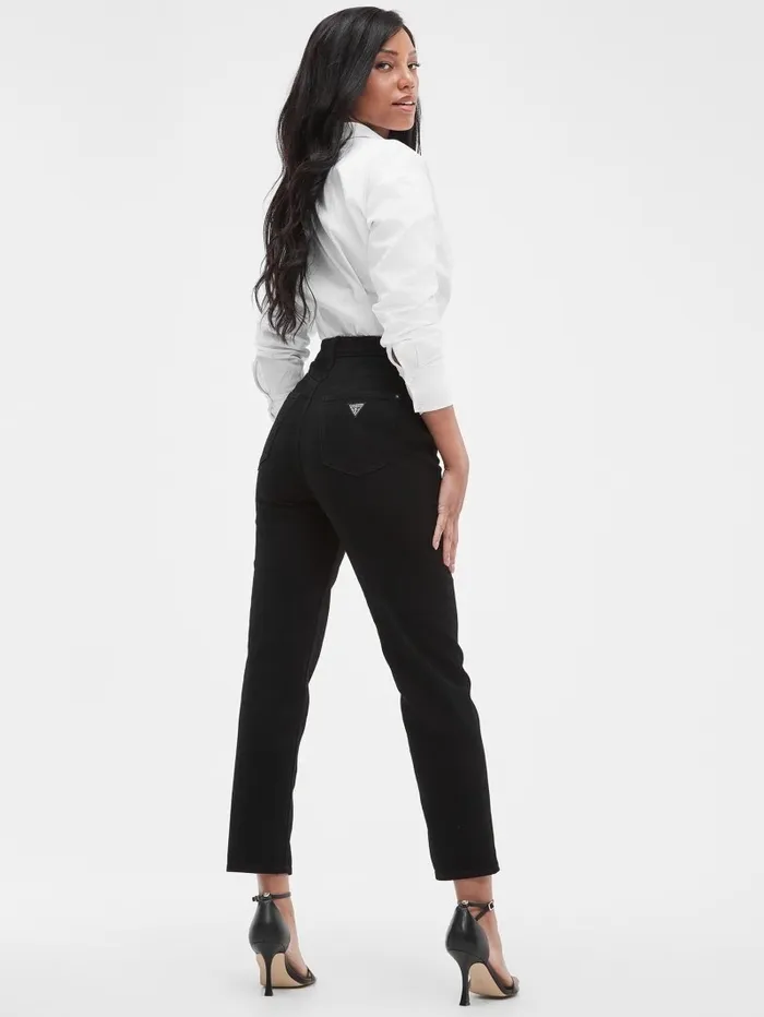 Women GUESS Mom Jeans Tint Yel Jeans and Denim