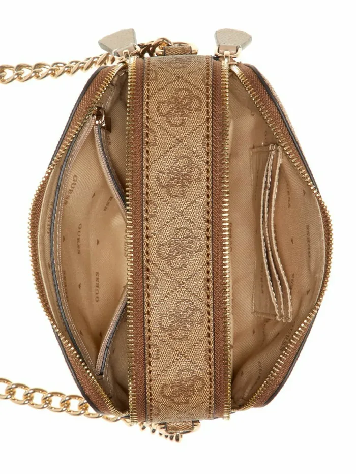 Women GUESS Noelle Quatto G Camera Crossbody Latte Logo Handbags Women GUESS Noelle Quatto G Camera Crossbody Latte Logo Handbags