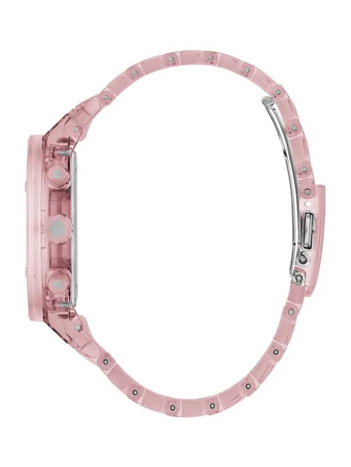 Women GUESS Nude Transparent Multifunction Watch Nude Watches