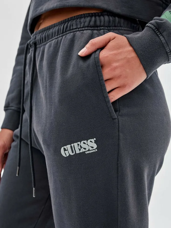 Women GUESS Originals x Batman Joggers Jet Black Multi Activewear GUESS Women GUESS Originals x Batman Joggers Jet Black Multi Activewear GUESS