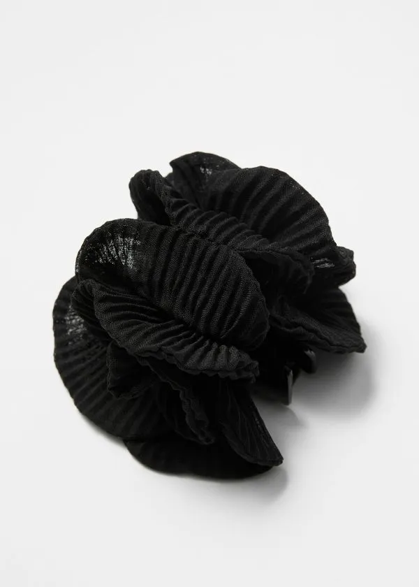 Women Hair Accessories and Other Stories Floral Hair Clip Black