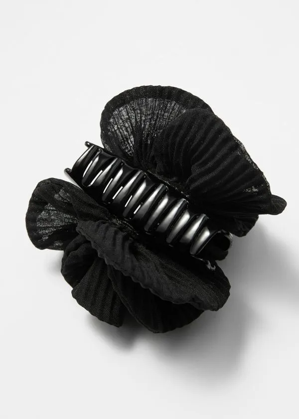 Women Hair Accessories and Other Stories Floral Hair Clip Black