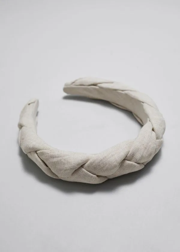 Women Hair Accessories and Other Stories Linen Alice Band Beige