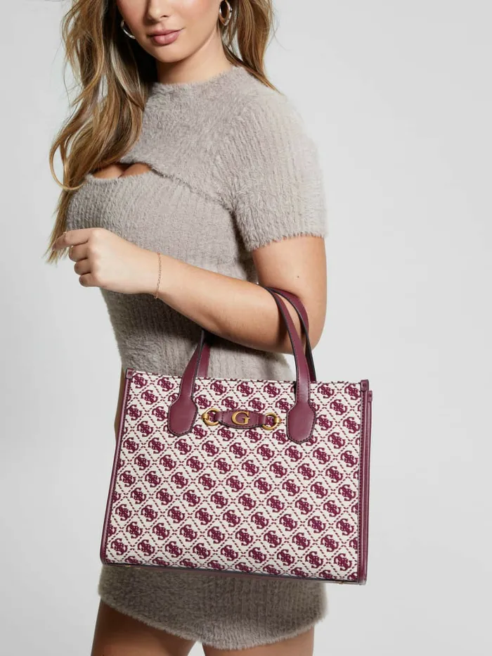 Women Handbags GUESS Izzy Jacquard Logo Tote Montego Wash Women Handbags GUESS Izzy Jacquard Logo Tote Montego Wash