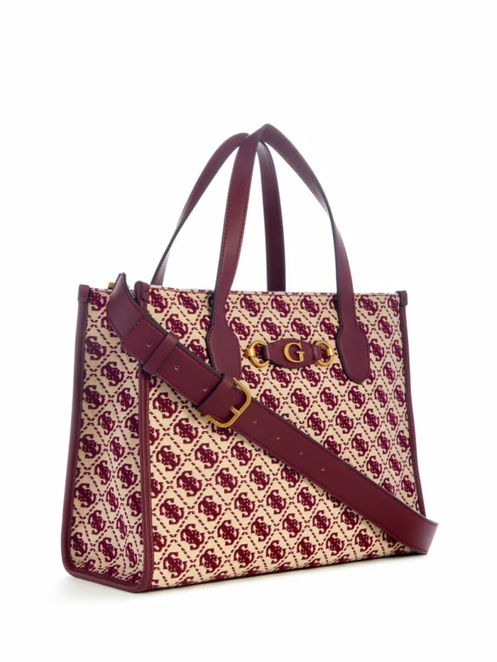 Women Handbags GUESS Izzy Jacquard Logo Tote Montego Wash Women Handbags GUESS Izzy Jacquard Logo Tote Montego Wash