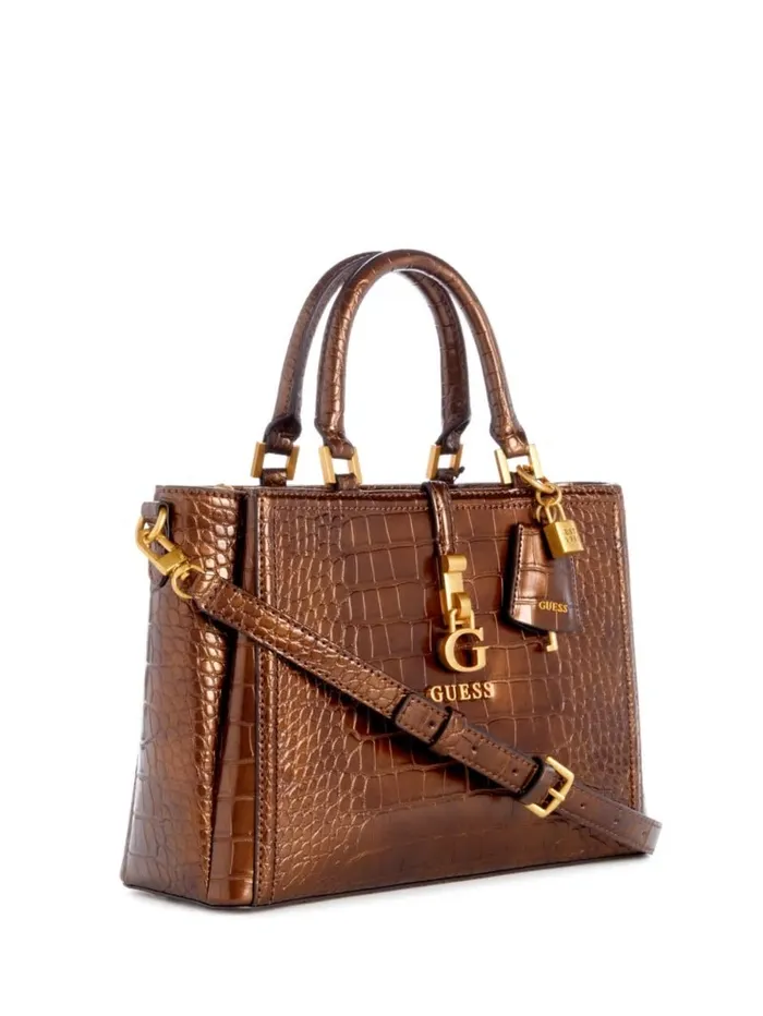 Women Handbags GUESS James Girlfriend Satchel Bronze