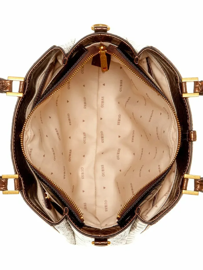 Women Handbags GUESS James Girlfriend Satchel Bronze