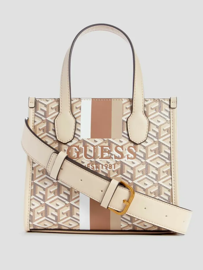 Women Handbags GUESS Silvana Mini Totes Saddle